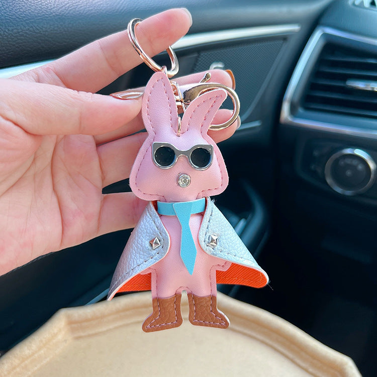 Wholesale Leather Cape Bunny Keychains